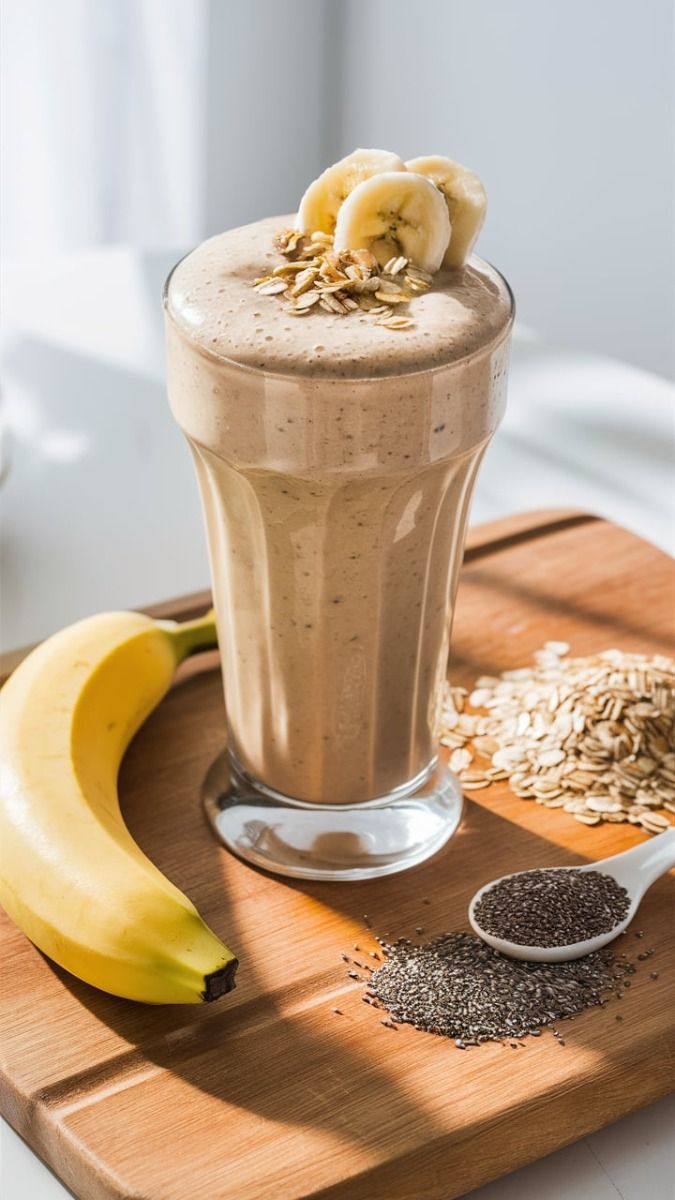 Smoothie Proteico de Banana com Pasta de Amendoim